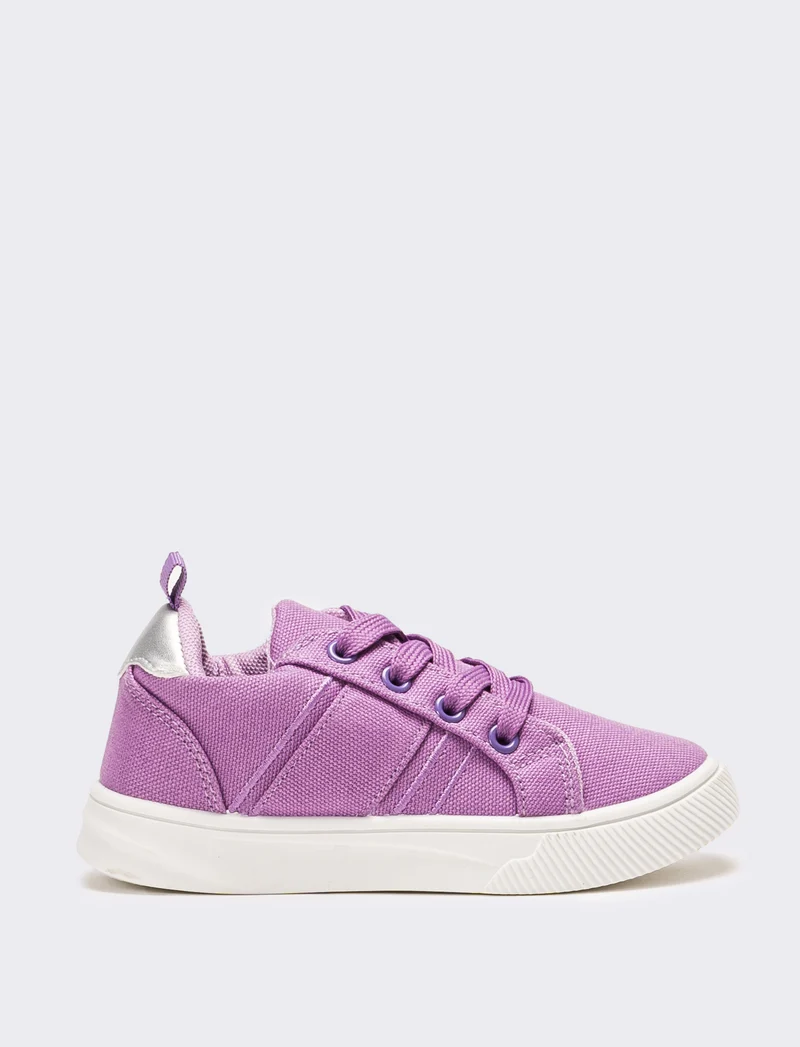 Sneakers da bambina in canvas - Lilla