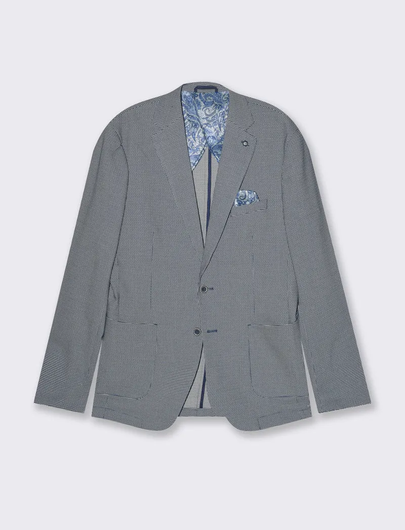 Blazer struttura jacquard da uomo - Blu