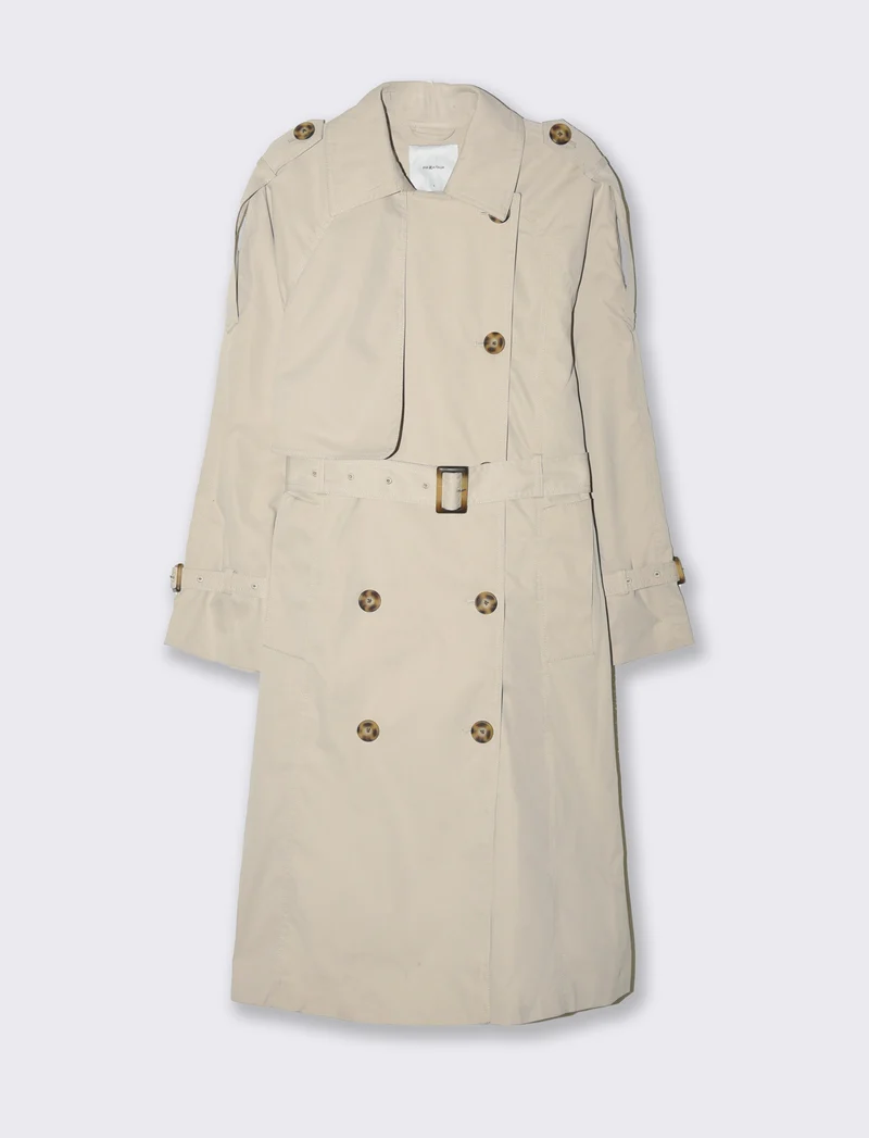 Trench doppio petto da donna - Sabbia