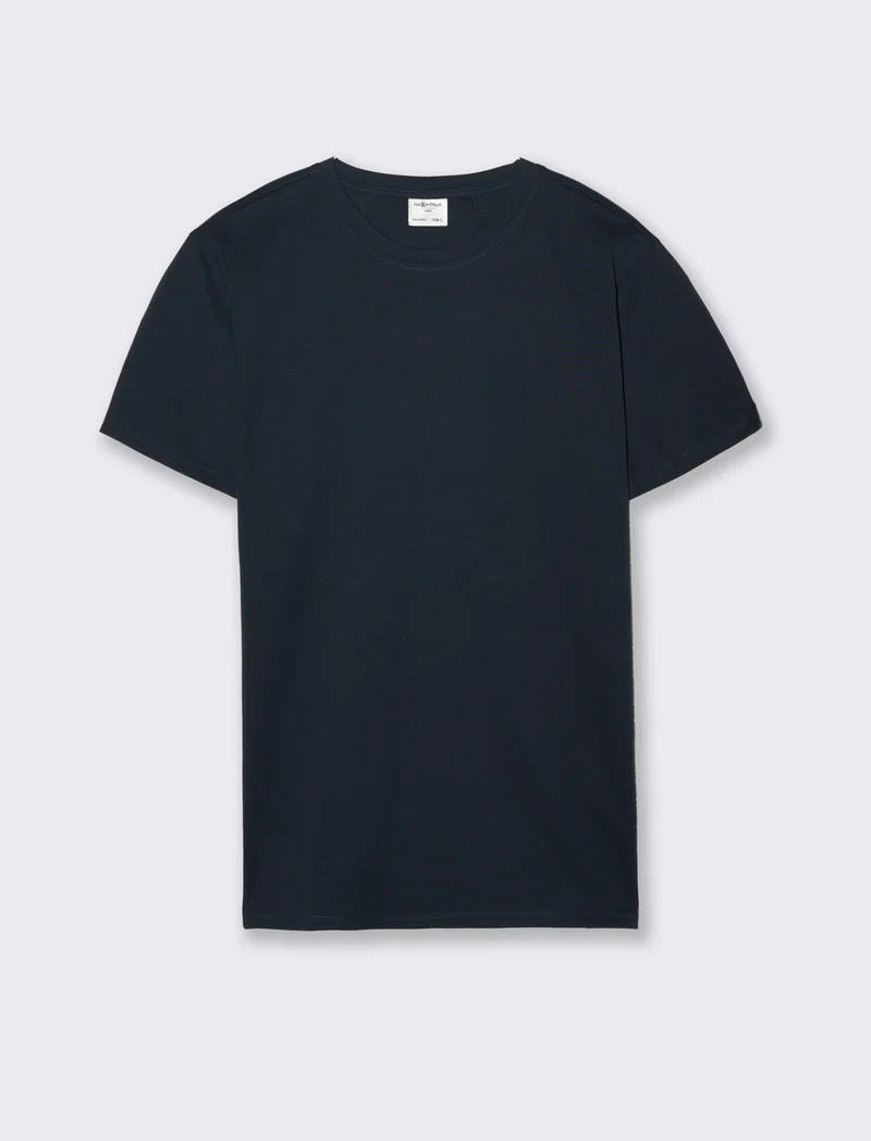 T-shirt in cotone premium mercerizzato da uomo - Blu
