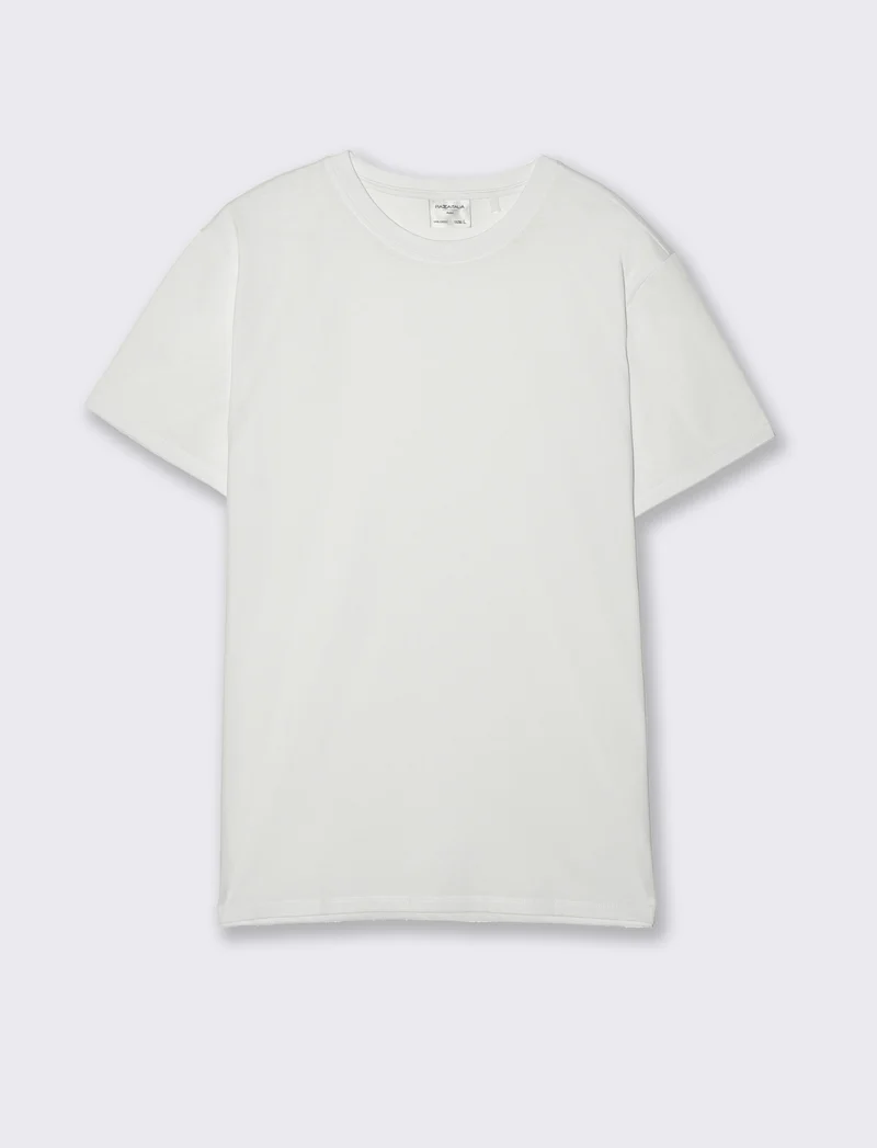 T-shirt in cotone premium mercerizzato da uomo - Bianco