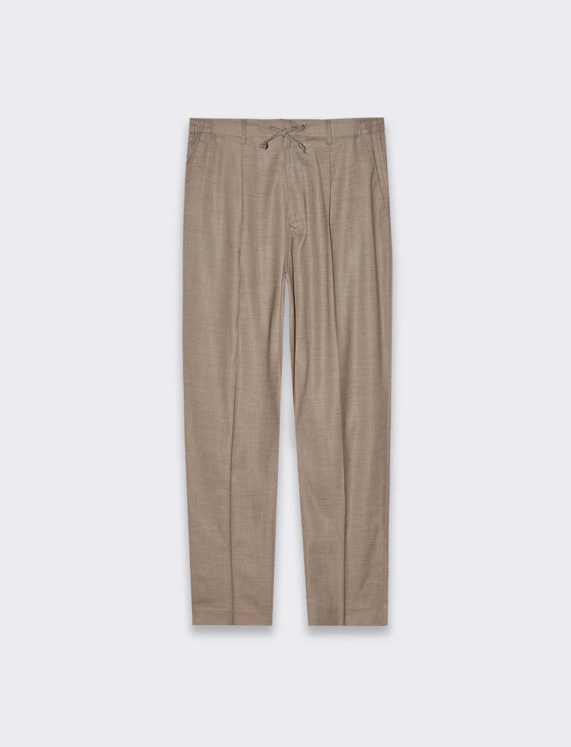 Pantaloni da completo formal fit da uomo - Grigio fango