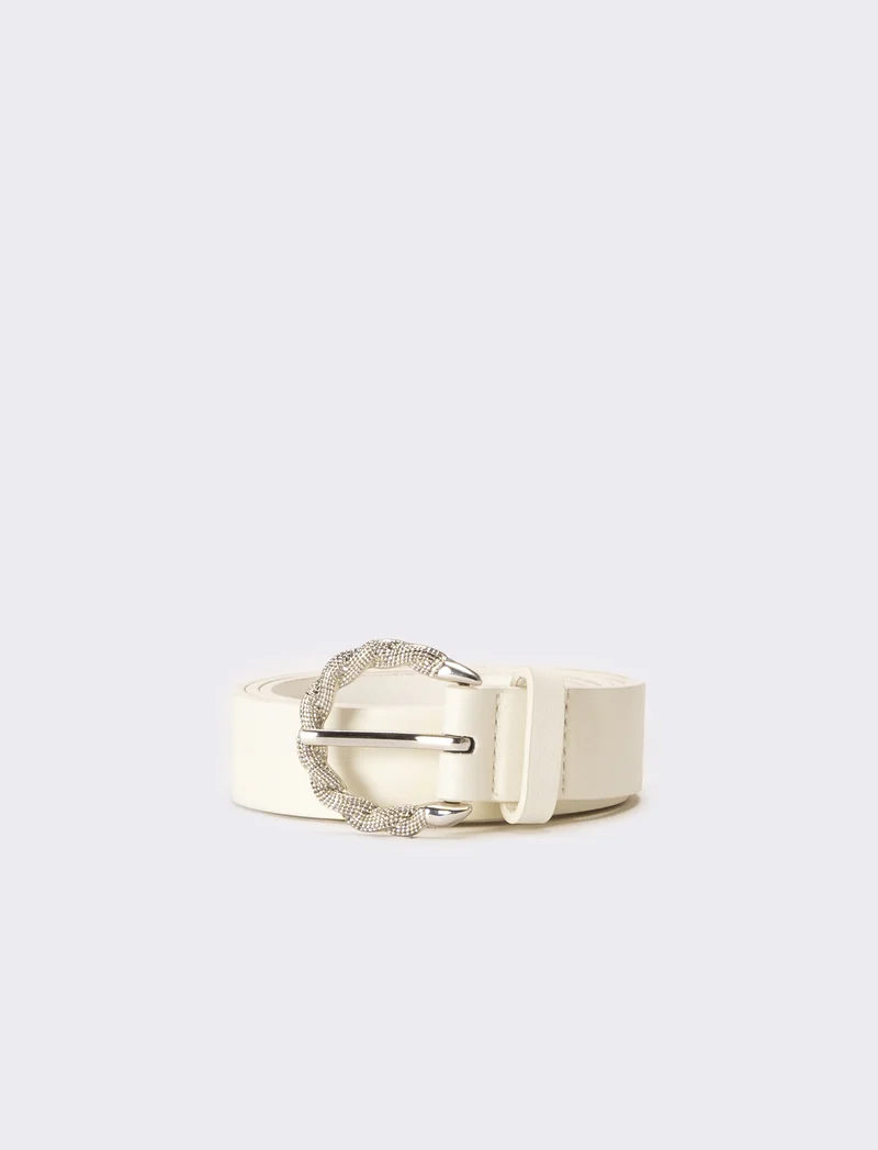 Cintura donna con fibbia - Bianco