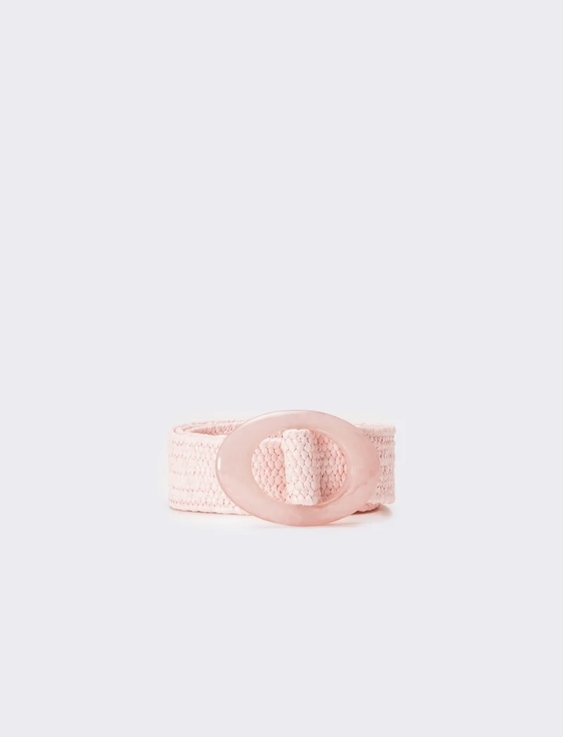 Cintura bambina ovale fibbia - Rosa