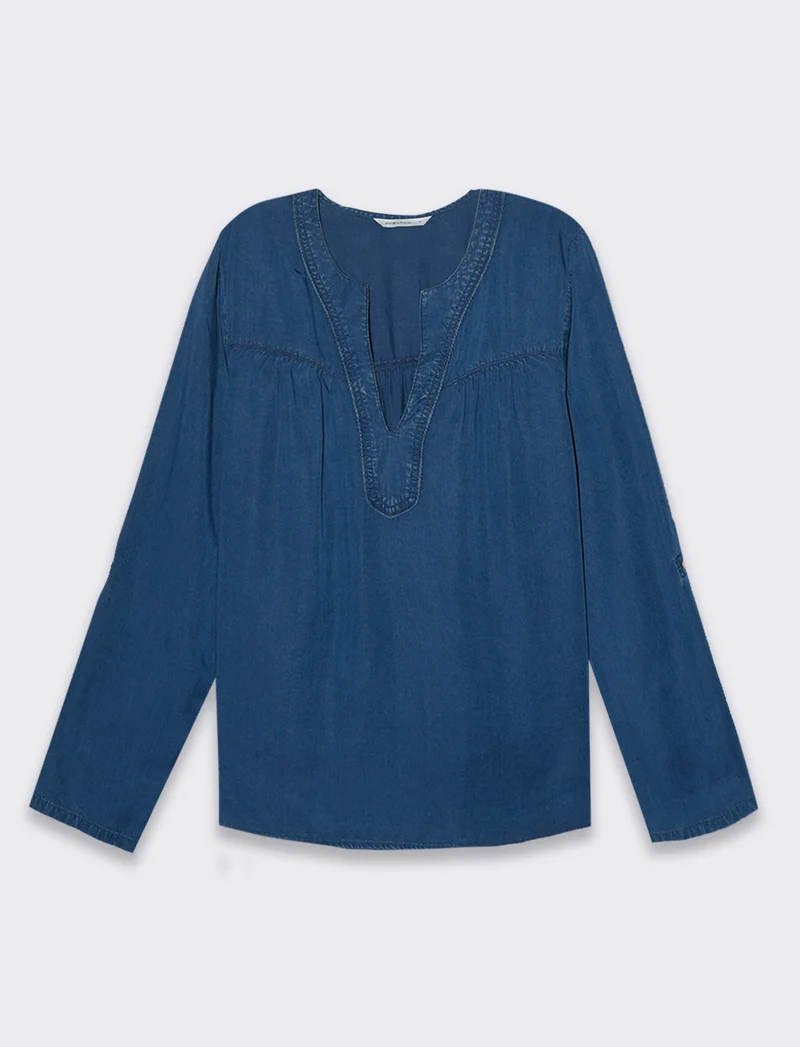 Casacca manica lunga da donna - DENIM SCURO