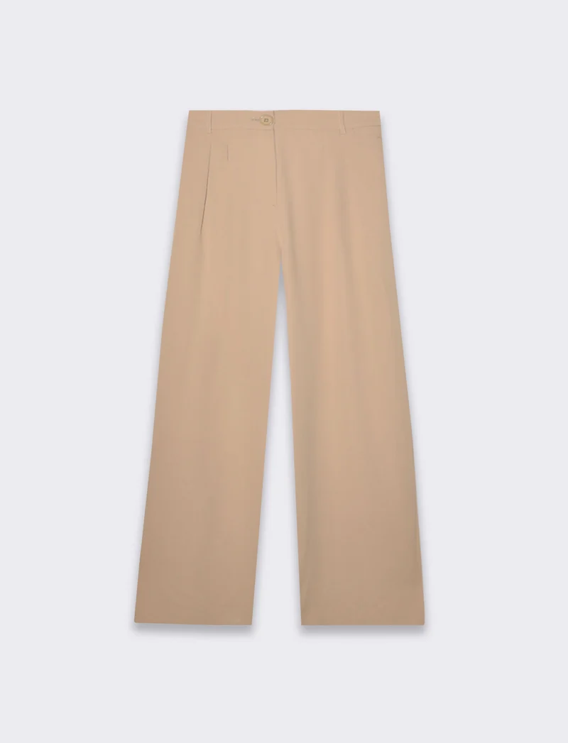 Pantalone gamba dritta da donna - Beige