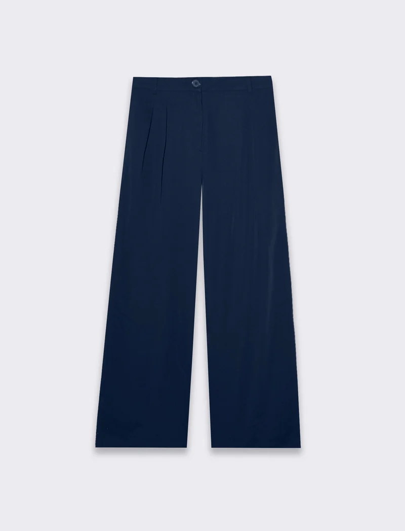 Pantalone gamba dritta da donna - Blu