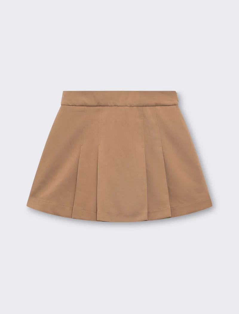 Gonna con pantaloncino da donna - Cammello