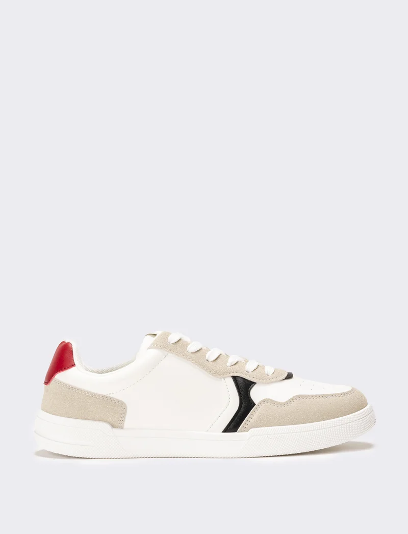 Sneakers multi elementi da uomo - Bianco