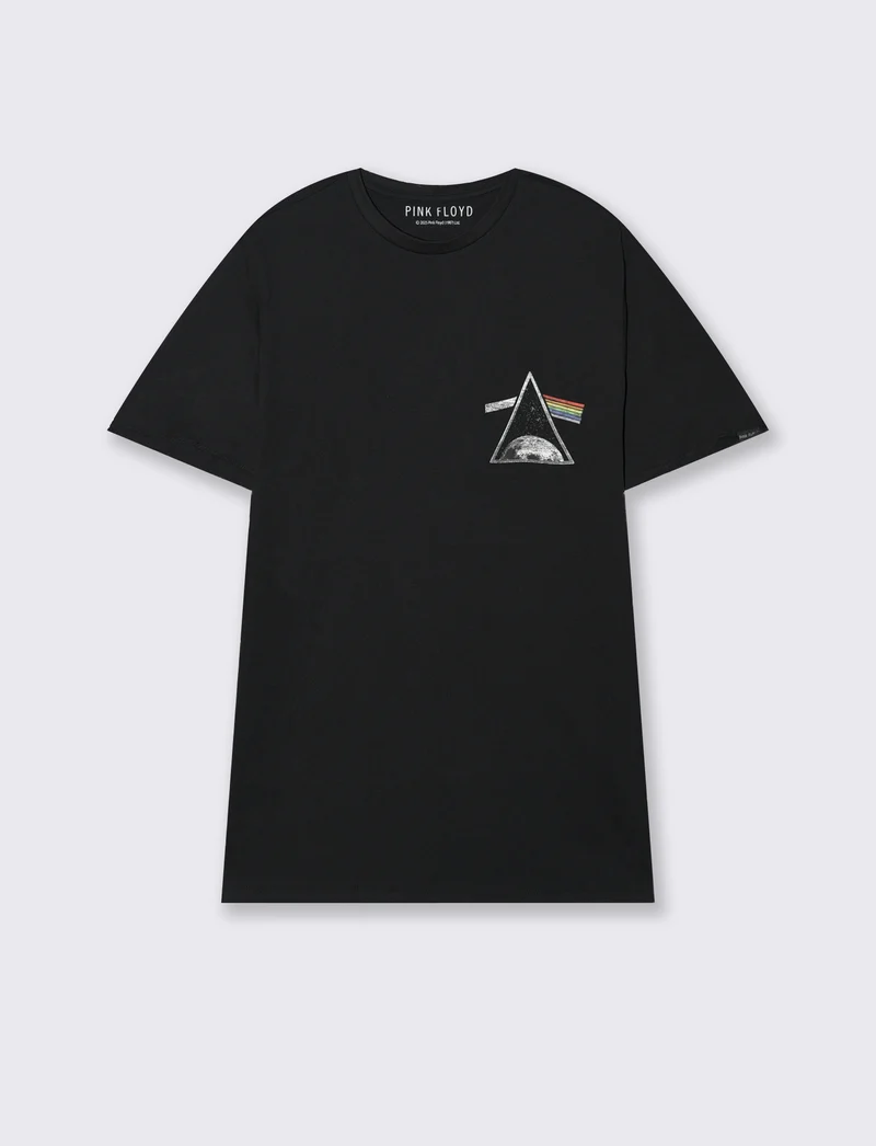 T-shirt stampa pink floyd da uomo - Nero