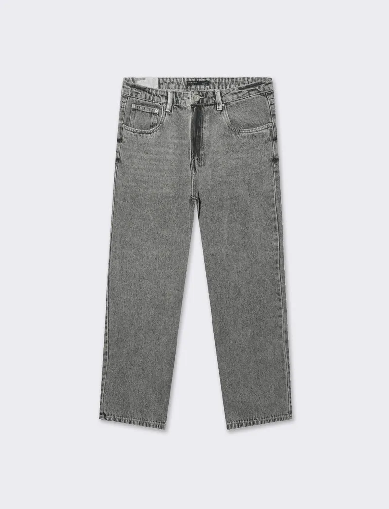 Jeans baggy fit grigio medio da uomo - Denim