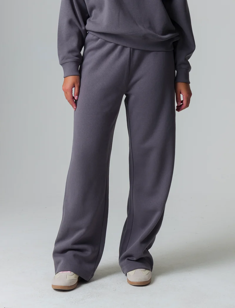 Jogger basico flare da donna - Grigio piombo