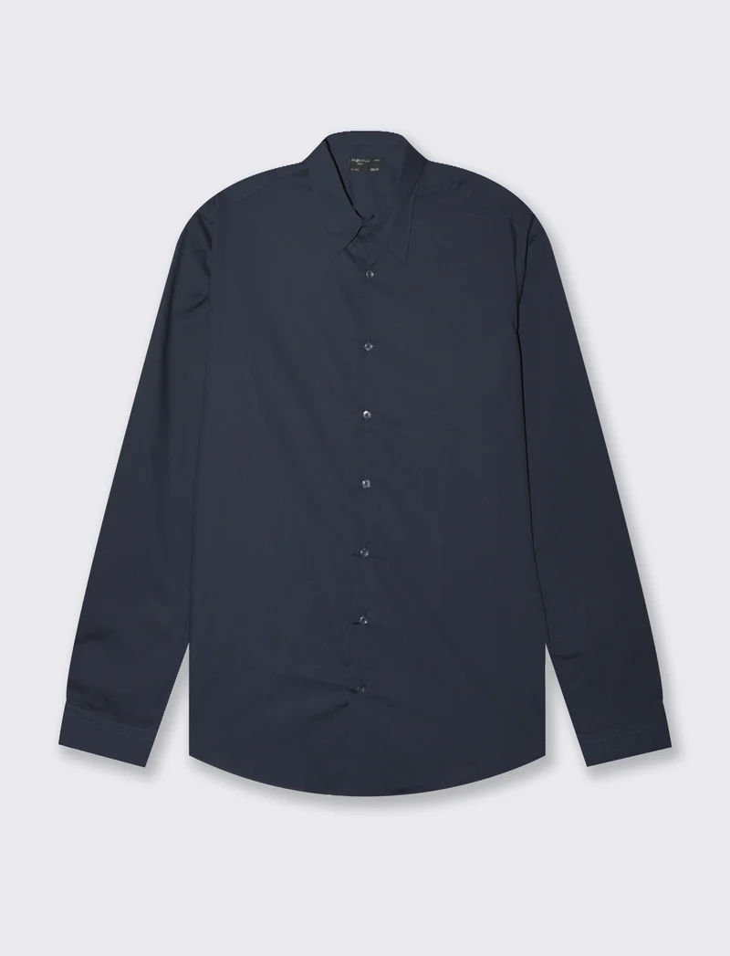 Camicia basic slim fit easy iron da uomo - Blu