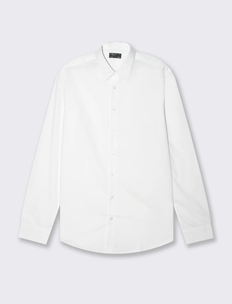 Camicia basic slim fit easy iron da uomo - Bianco