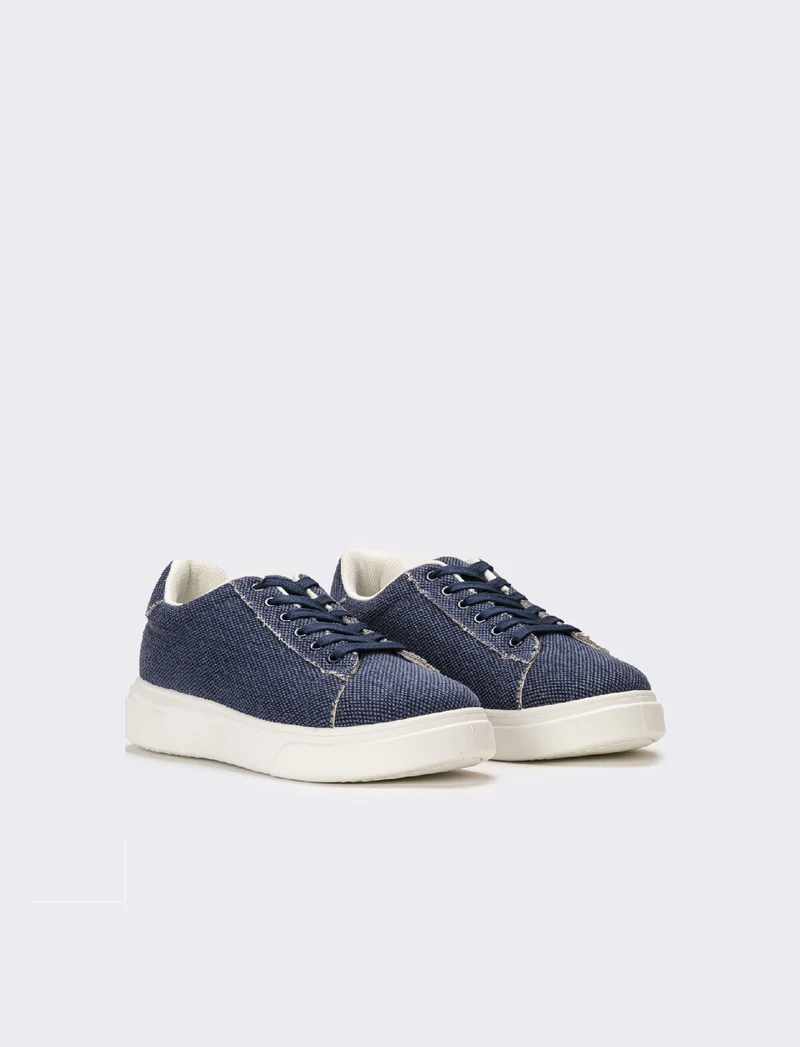 Sneakers in canvas da uomo - Blu