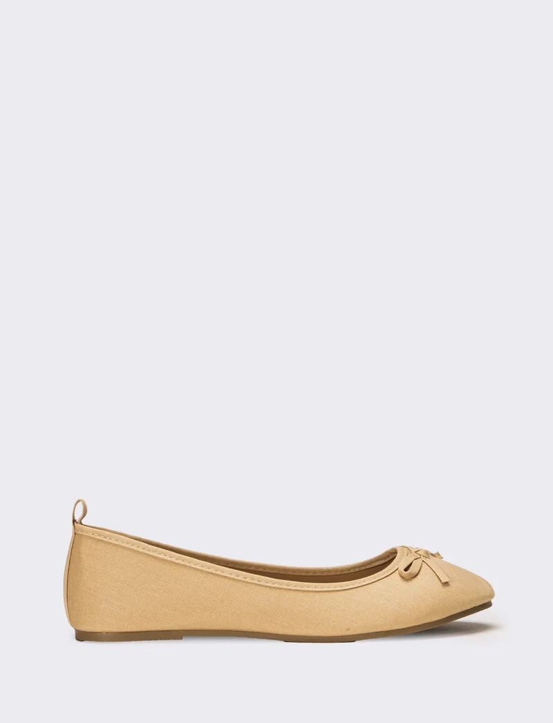 Ballerina con fiocco da donna - Beige