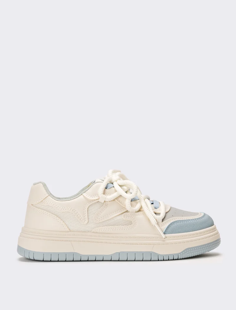 Sneakers da donna bicolor - Bianco