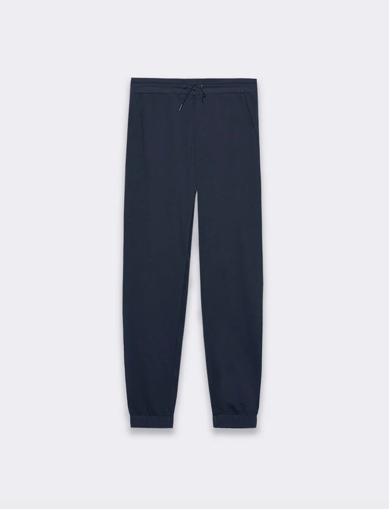 Pantaloni jogger basic in felpa da uomo - Blu