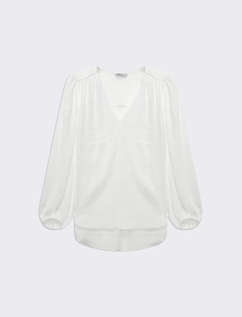 Casacca manica lunga da donna - Bianco latte