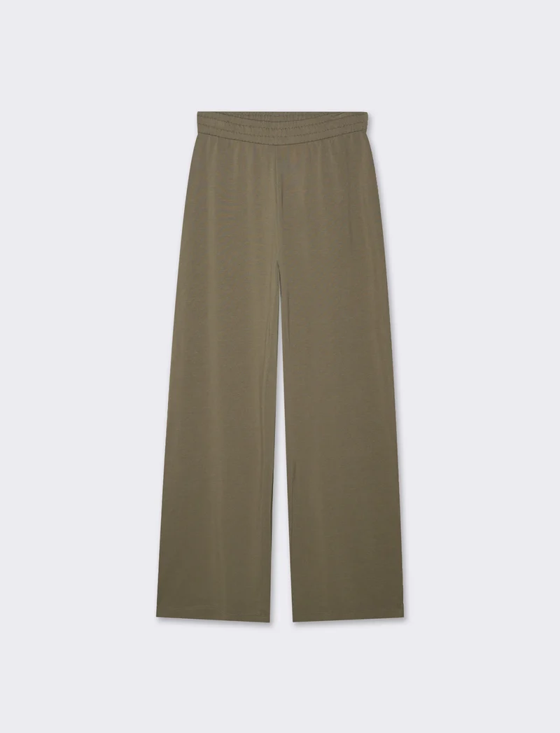 Jogger basico flare da donna - Verde salvia
