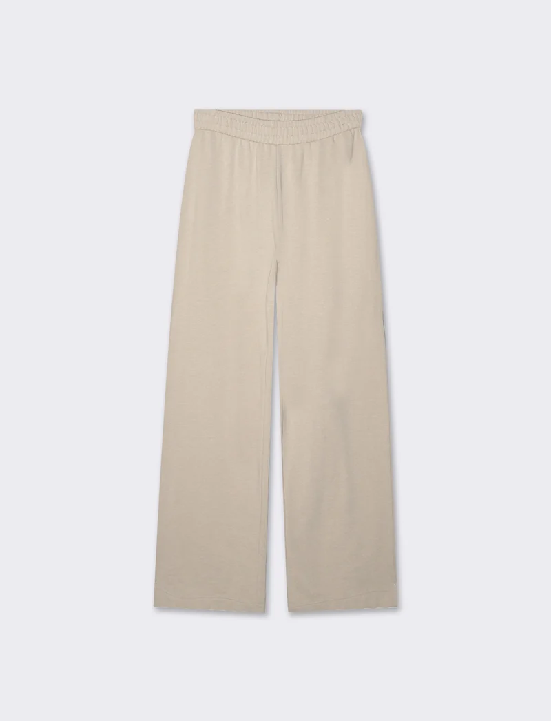 Jogger basico flare da donna - Beige grano