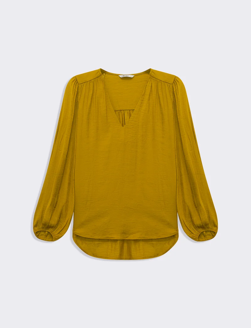 Casacca manica lunga da donna - Mostarda
