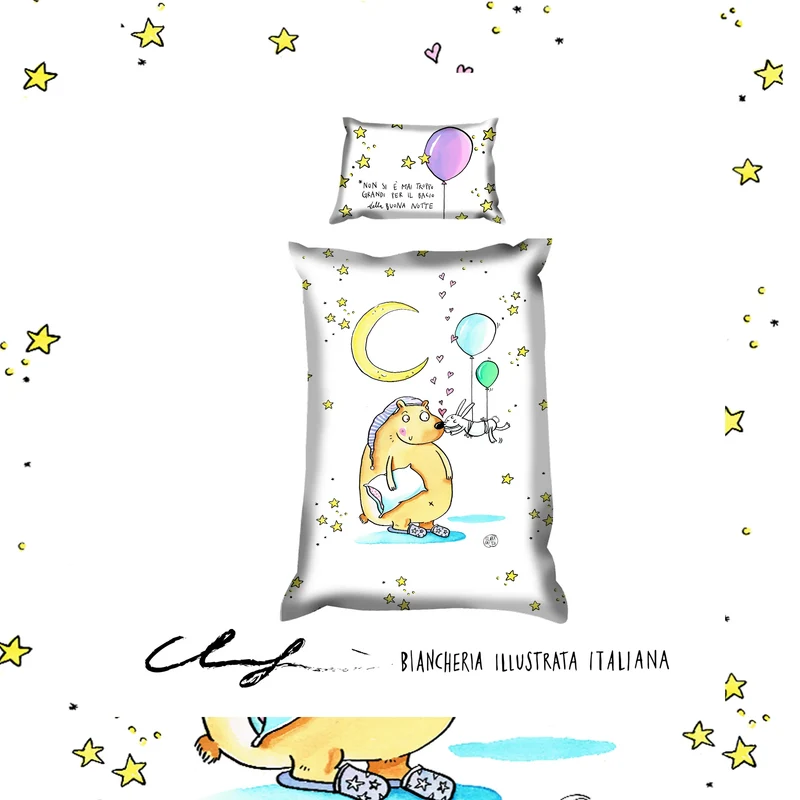 Copripiumone singolo Bacio della buona notte