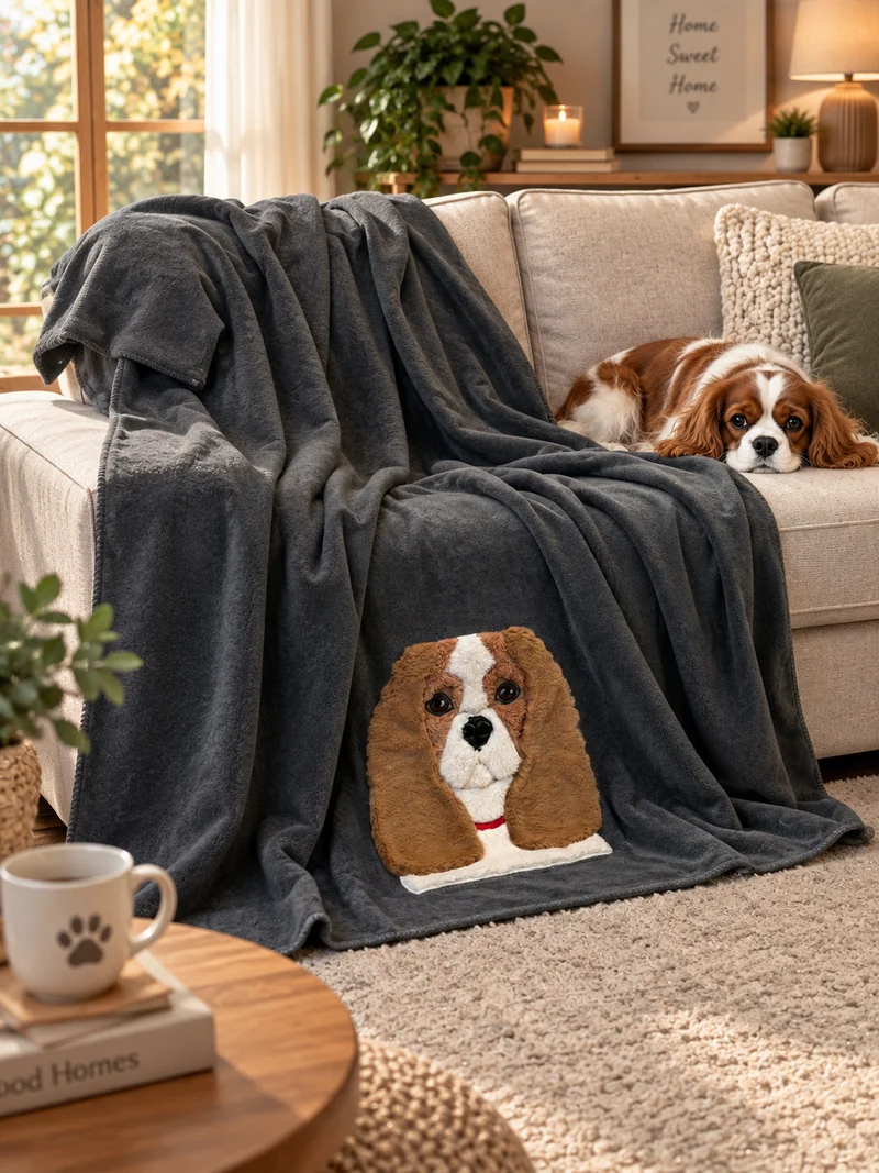 Plaid Pile Battuto Ricamato CAVALIER KING