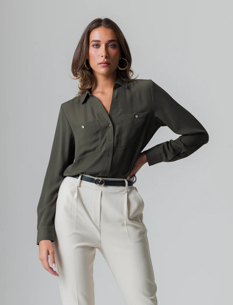 Camicia con tasche sul petto da donna - Ve.milit.