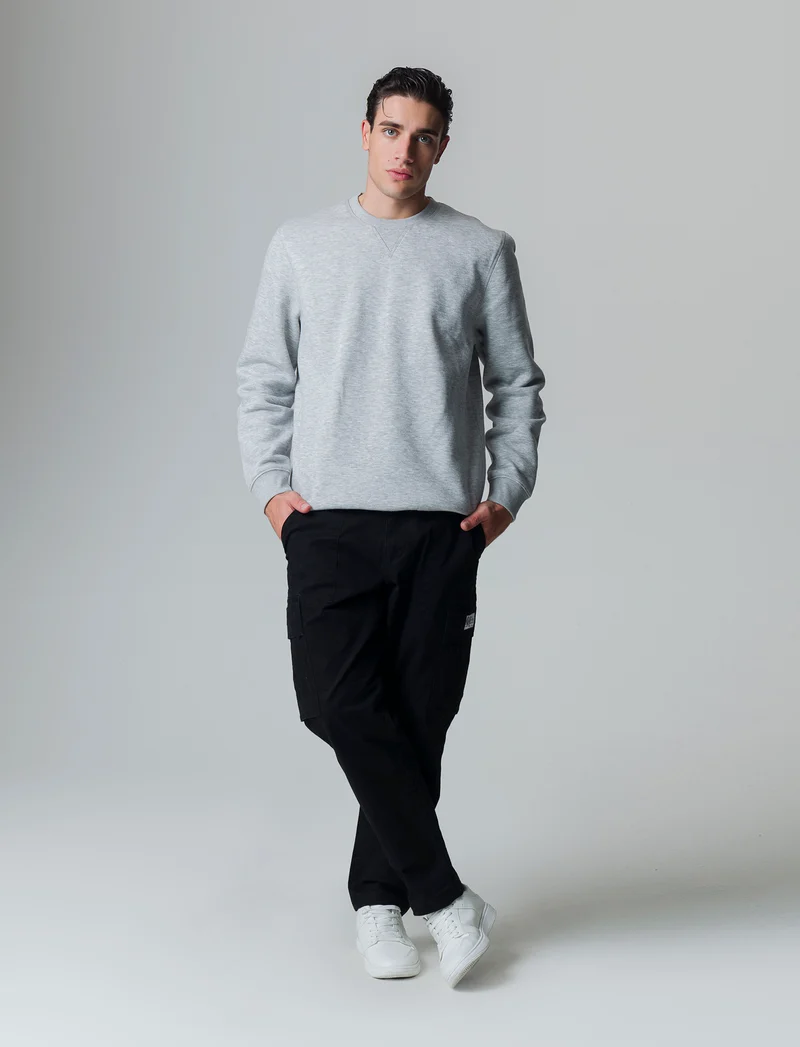 Pantaloni relaxed cargo fit da uomo - Nero