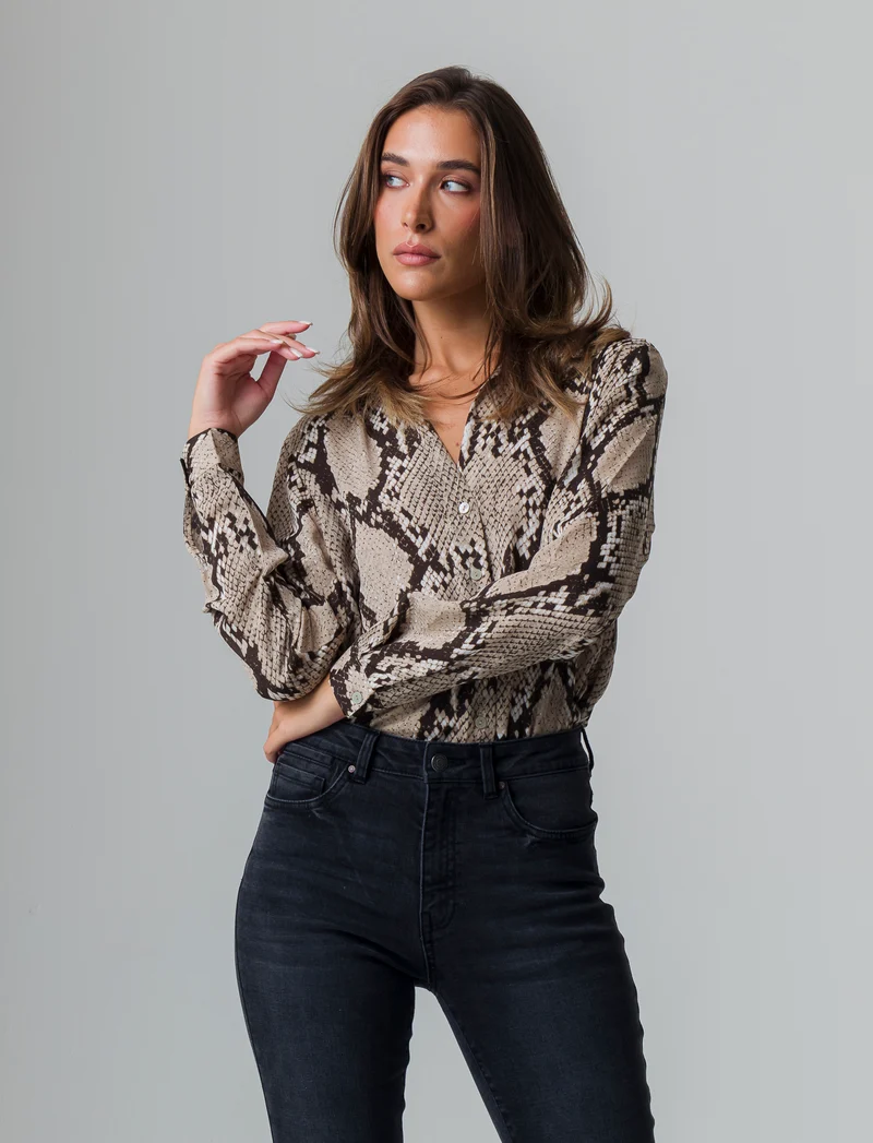 Camicia stampata da donna - var 1