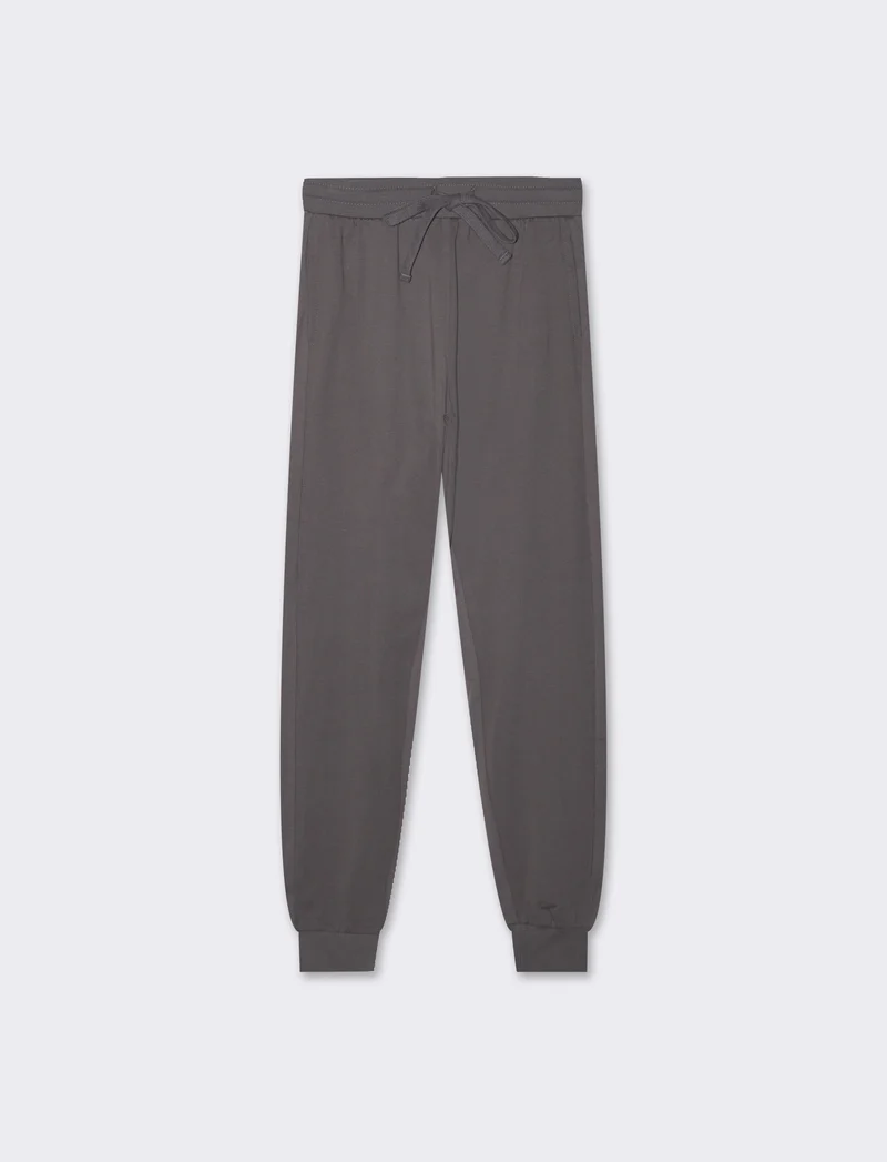Jogger basico con tasche verticali da donna - Grigio piombo