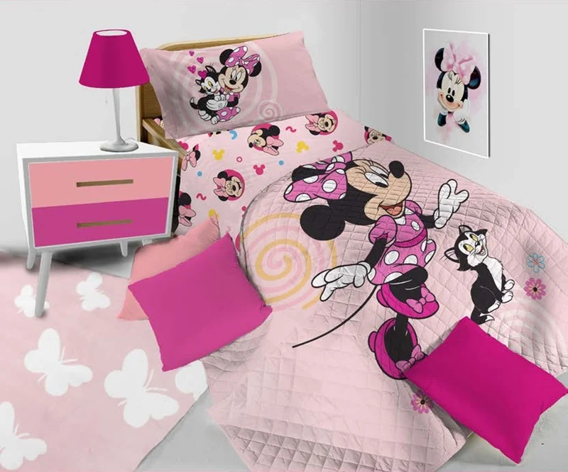 Copriletto trapuntato Singolo Minnie originale Disney di Hermet Home