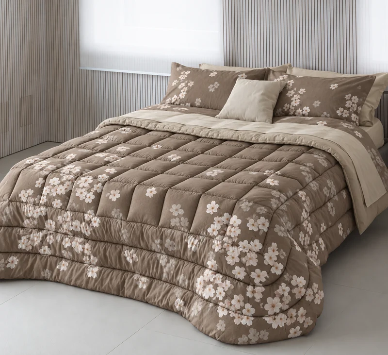 Trapunta Double Soft Peach Skin FLOWER POWER 2668