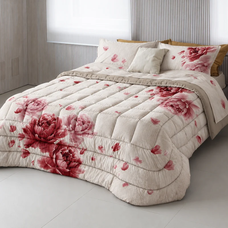 Trapunta Double Soft Peach Skin FLOWER POWER 2671