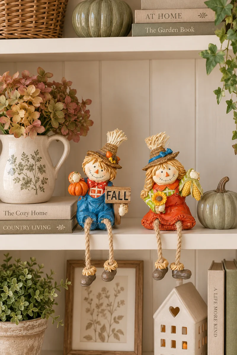 Spaventapassero decorativo con gambe