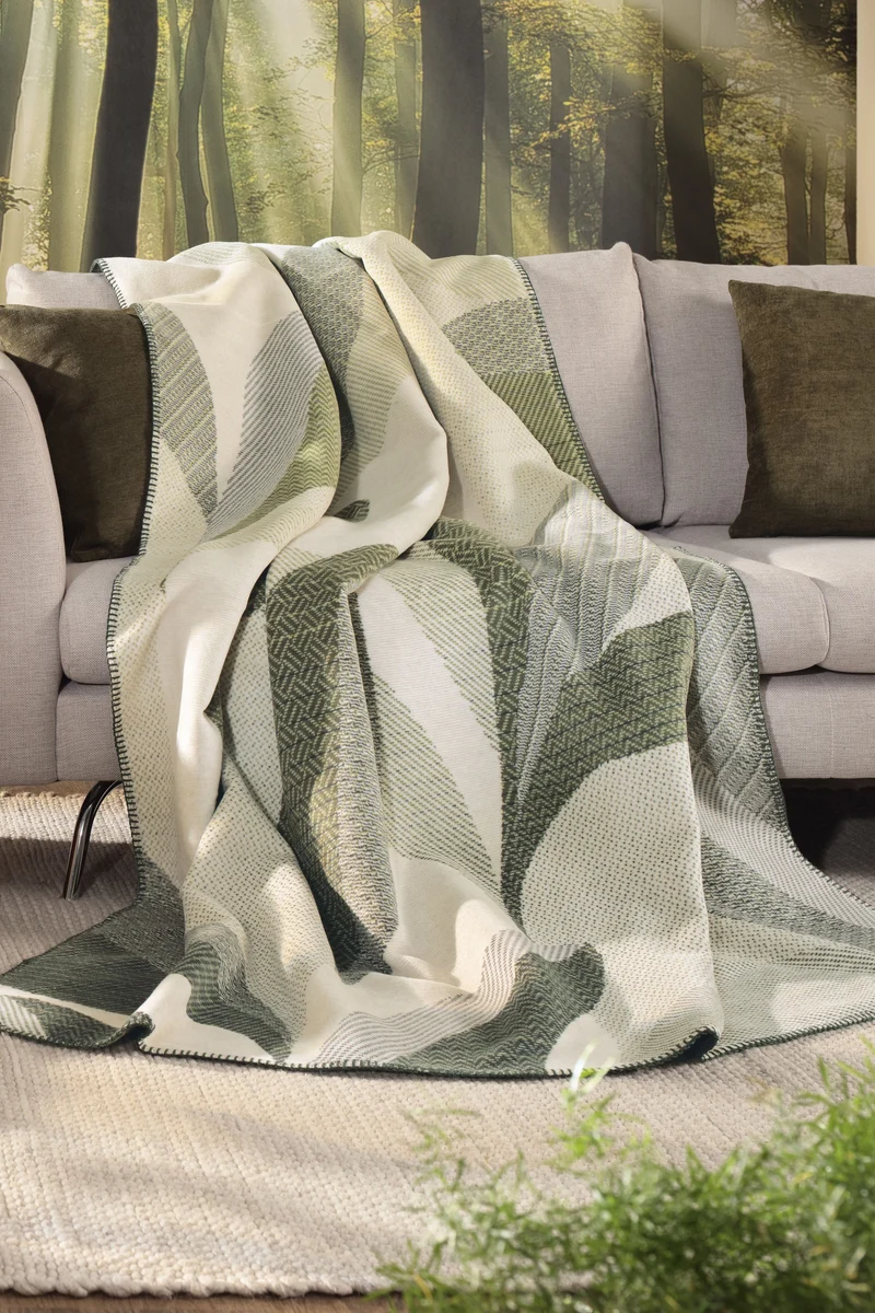 Plaid in Caldo Cotone FOREST LEAVES