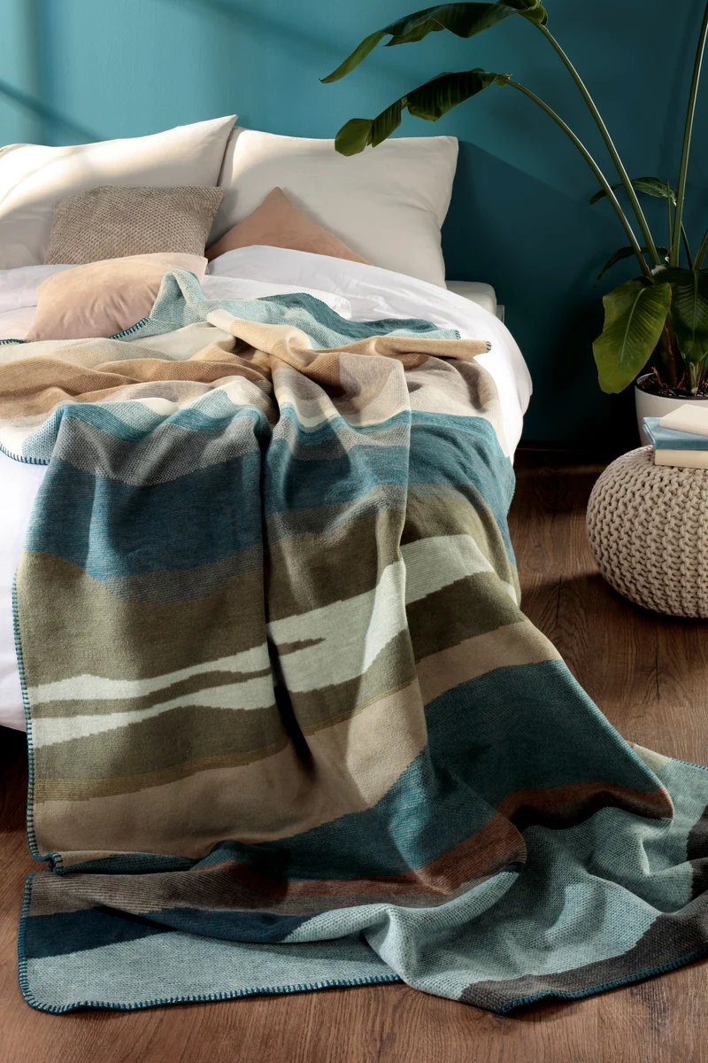 Plaid/Coperta in Caldo Cotone ICELAND HORIZON