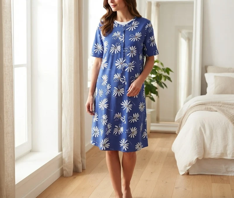 Camicia da Notte Donna Pigiamiamoci in Cotone