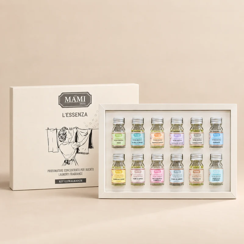 Kit 12 Tester Essenze Bucato Mami Milano – 12 Fragranze da 30 ml