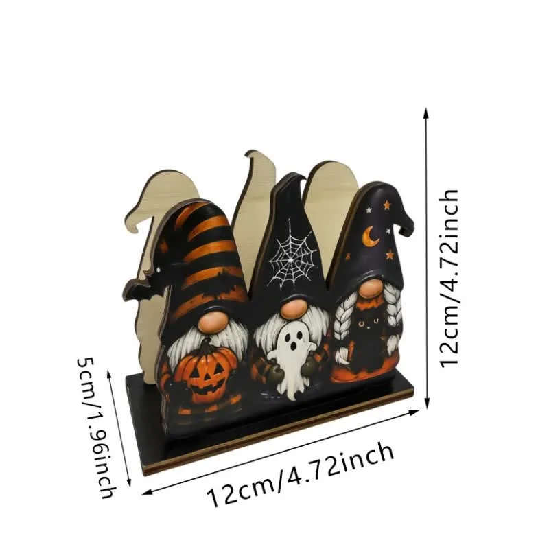 Portatovaglioli in legno a tema Halloween in stile rustico