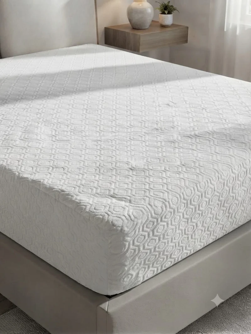 Coprimaterasso 1 Piazza e 1/2 Suprema Jaguar in Spugna Elastica 130x200+27 cm