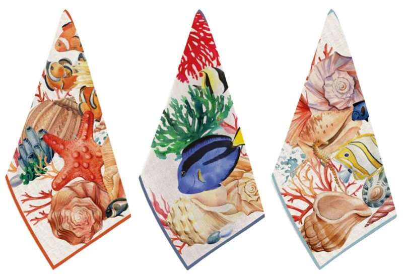 Set di 6 strofinacci da cucina Hula Candy in cotone di S&G Home