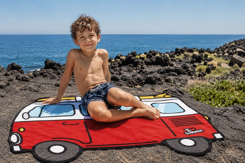 Telo Mare Sagomato Auto Shaped Car Lovely Home 110x150 cm