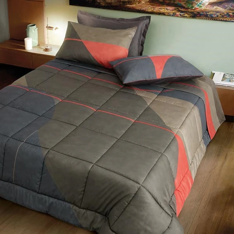 Trapunta Matrimoniale Poseidon Somma 1867 in Raso di Cotone 260x260 | Eleganza Made in Italy
