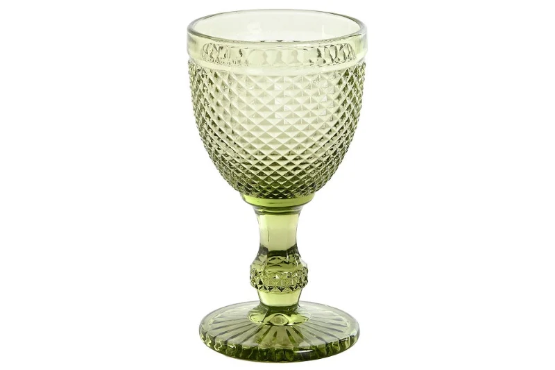 Set 6 Calici Cristallo Verde | Item International 325 ml Eleganti