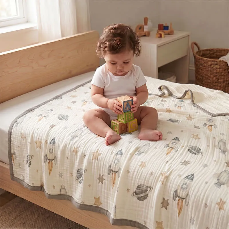 Coperta in garza di cotone Space Dream