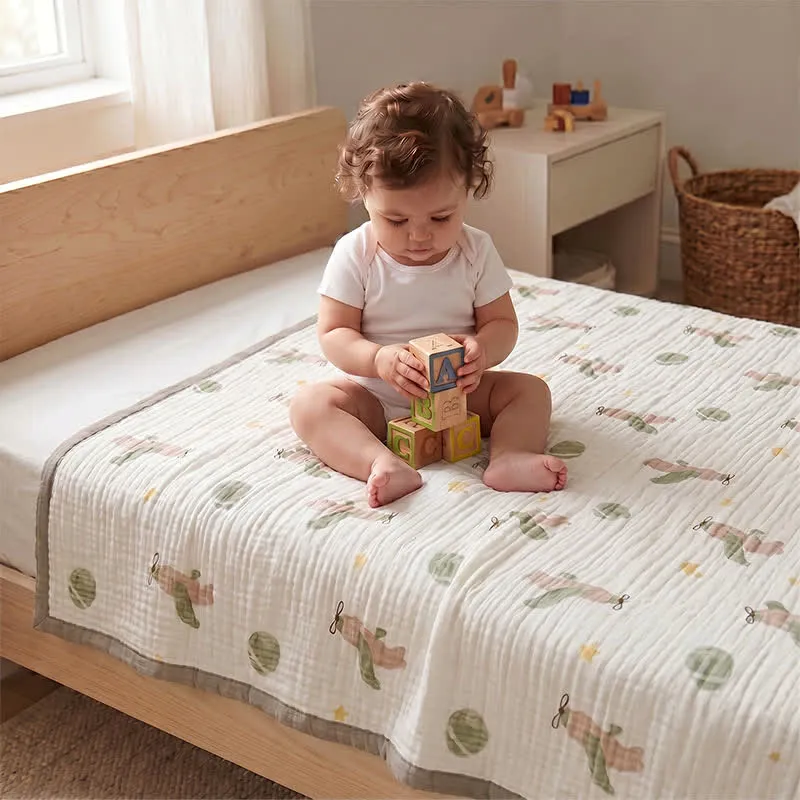 Coperta in mussola di cotone "Little Sky Adventure"