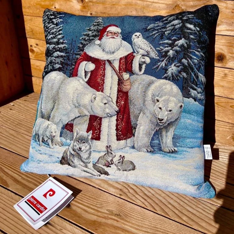 Cuscino Arredo Natalizio in Gobelin Pierre Cardin Bears