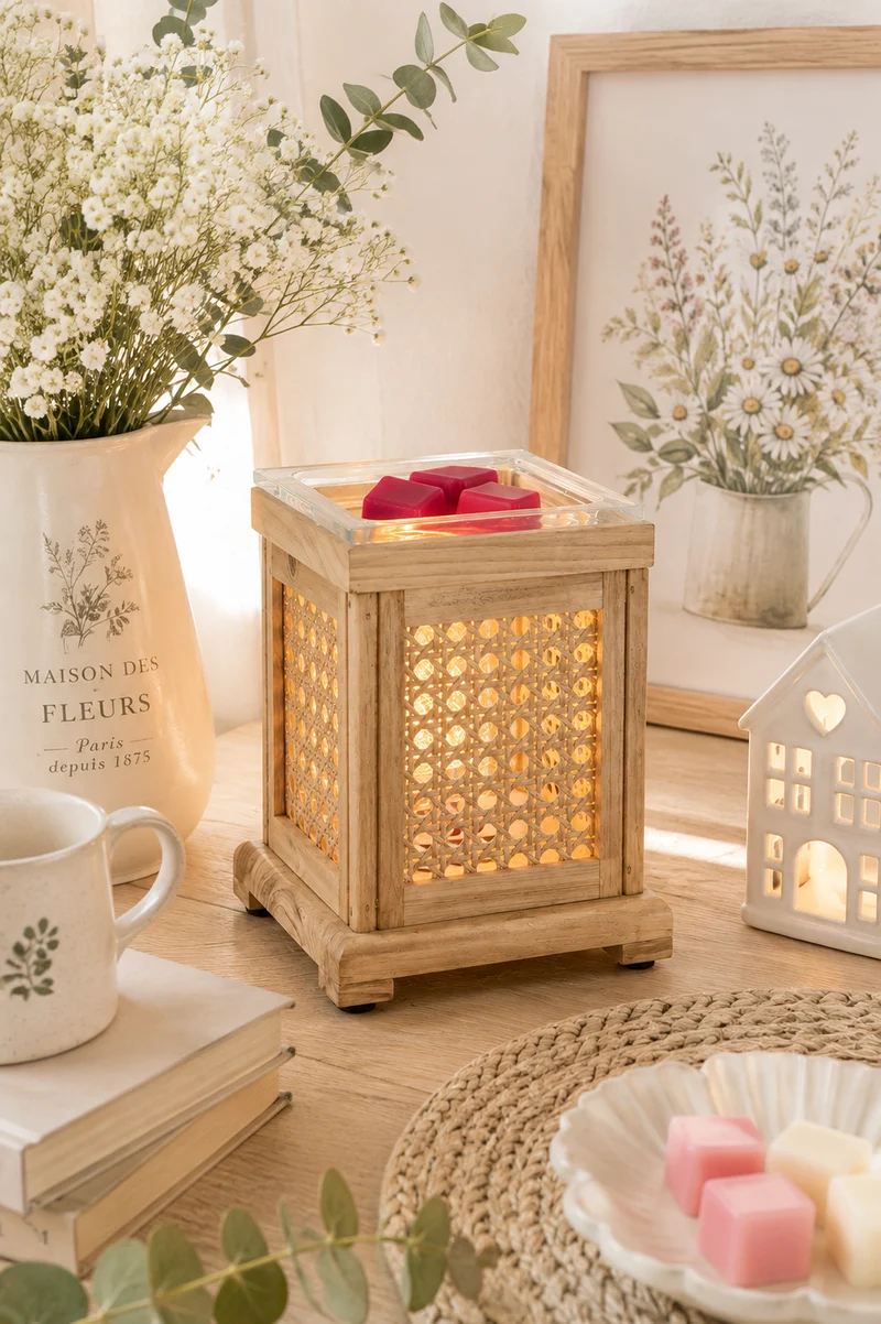 Lampada Scaldacera Elettrica Wood & Cane – Candle Warmers®